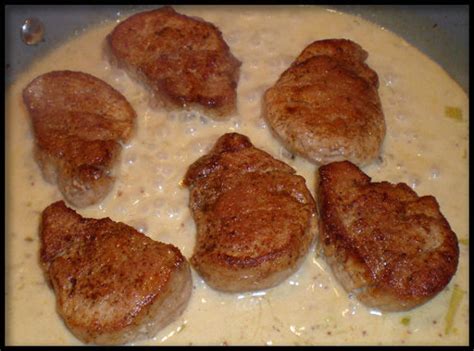 Pork Medallions With Mustard Chive Sauce Recipe