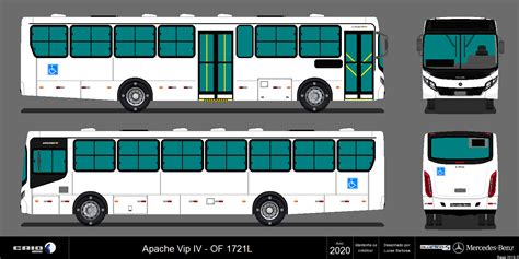 Desenhos de ônibus M A Caio Induscar Apache Vip IV Porta no meio