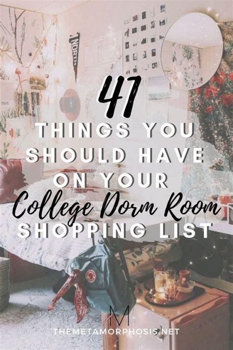 41 College Dorm Room Must Haves For Freshman Year College Dorm Dormroom Freshman Musthaves