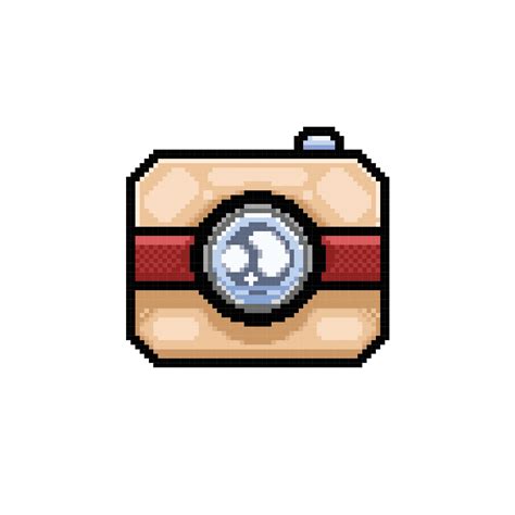 a camera sign in pixel art style 27879920 Vector Art at Vecteezy