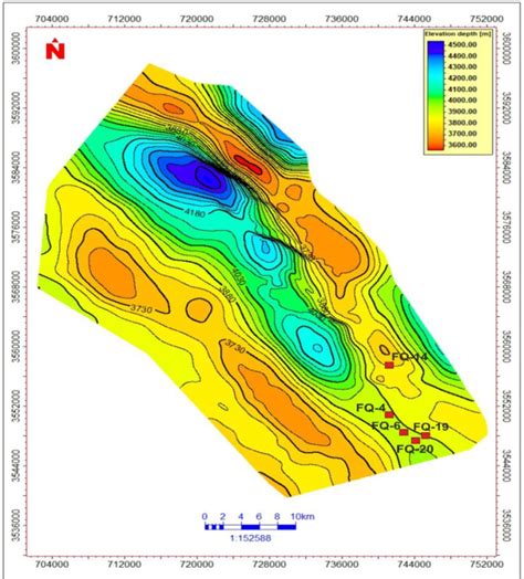 Top Of Mishrif Formation Structural Map In The Fauqi Oilfield Showing