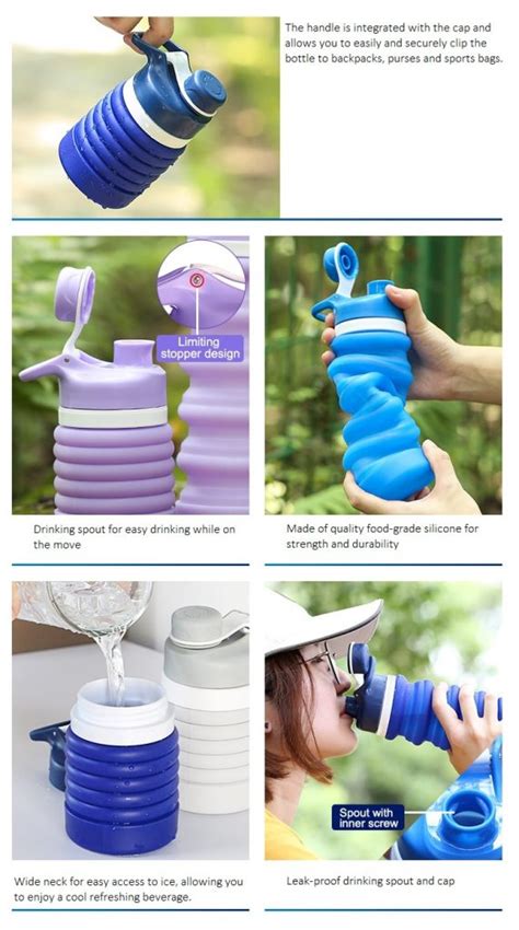 Collapsible Water Bottle for Sports, Outdoor and Travel