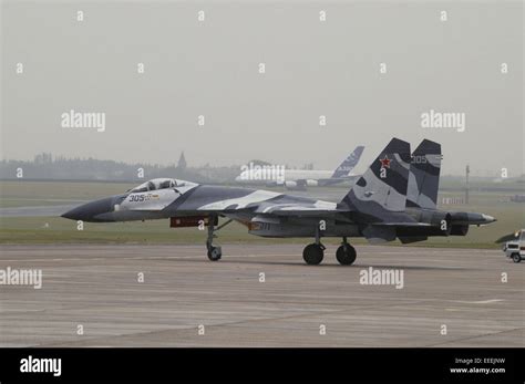 Russian Fighter Aircraft Sukhoi Su 27 SMK Flanker Stock Photo Alamy