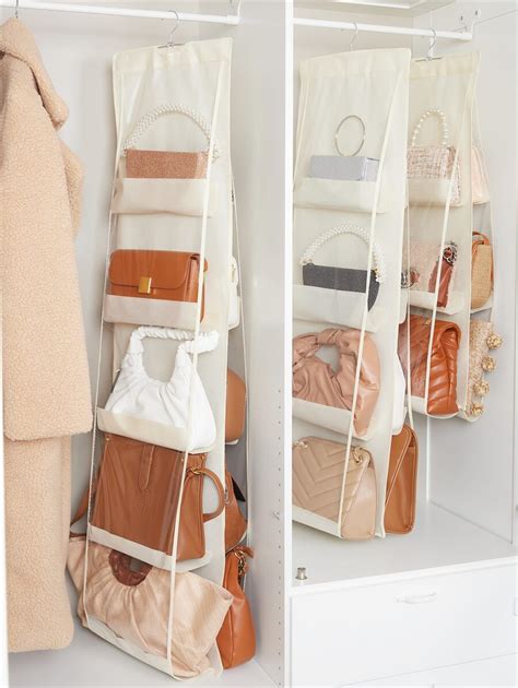 Shein Basic Living Pc Hanging Bag Organizer With Clear Pockets