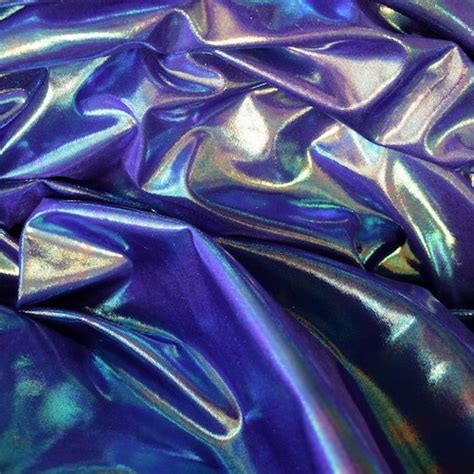 Seafoam Holographic Four Way Stretch Spandex Fabric By The Etsy