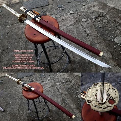 Jual Katana Samurai Jepang Baja Strip Dragon Tachi Shopee Indonesia