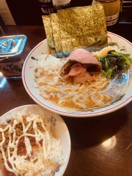 『豚骨醤油ラーメン並 850円 白飯ハーフ 100円』こいけのいえけいのレビュー ラーメンデータベース