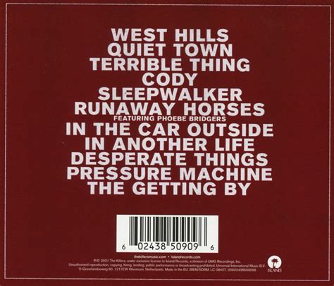 The Killers Pressure Machine Limited Red Cover Cd Jpc