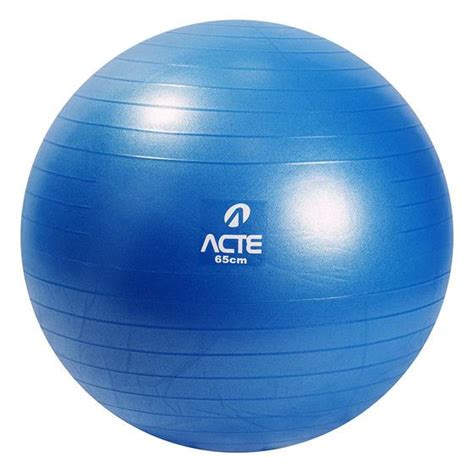 Bola Suíça para Pilates 65cm Azul Bomba De Ar ACTE Acte