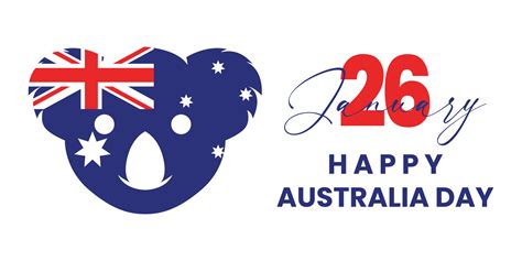 26 January Happy Australia Day. Happy Australia Day Vector illustration ...