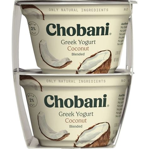 Chobani Greek Yogurt Coconut Blended Value 4 Pack 5 3 Oz Instacart