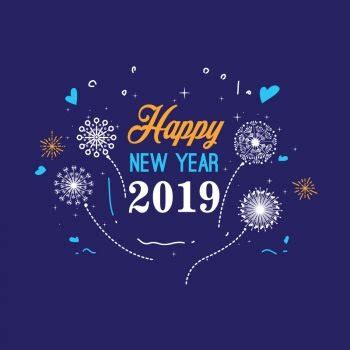 Happy New Year 2019 Greeting Card Design By GraphicMore