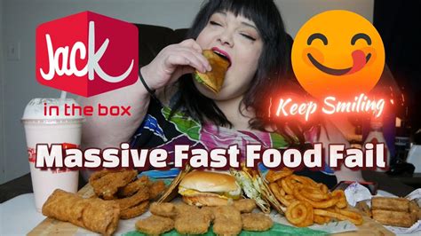 Massive Jack In The Box Mukbang Fast Food Fail Youtube