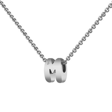 0.01CT Diamond Letter ''M'' Pendant in 14K Gold - Acrodia