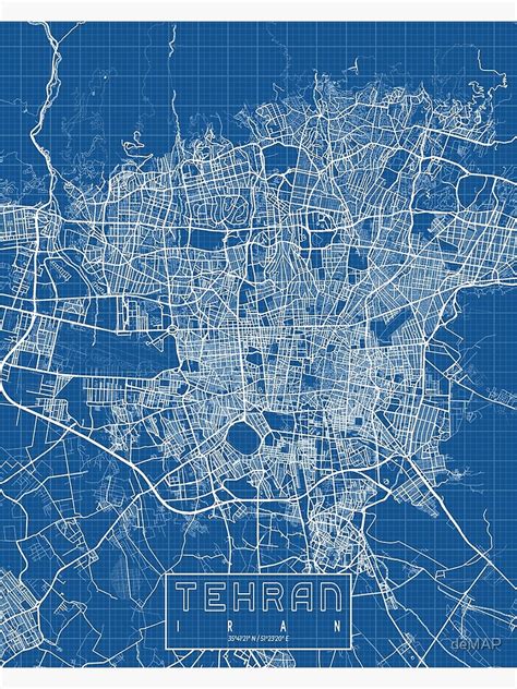 A Blueprint Map Of The City Of Tehan