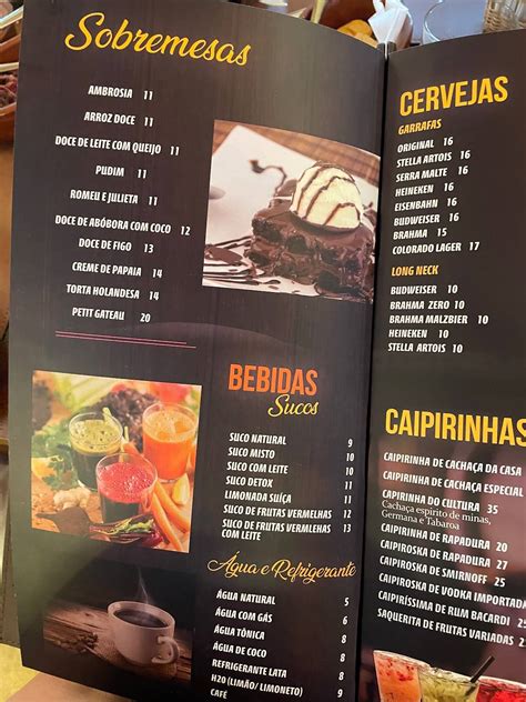 Menu em Cultura de Minas Restaurante São Paulo