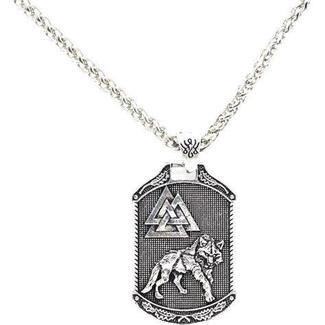 Collier Odin Loup Pour Homme Collier Arbre De Vie Collier Pendentif