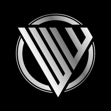 Diseño inicial del logotipo del triángulo w Vector Premium