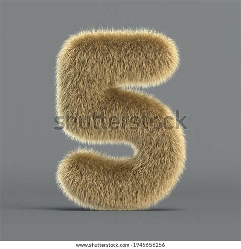 Hairy Font Furry Alphabet 3d Rendering Stock Illustration 1945656256