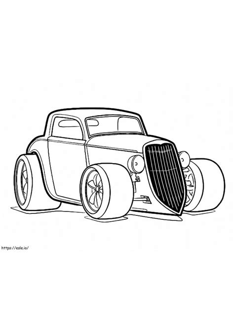 Hot Rod Coloring Page