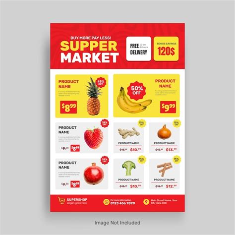 Premium Vector Supermarket Product Sale Catalog And Grocery Sale