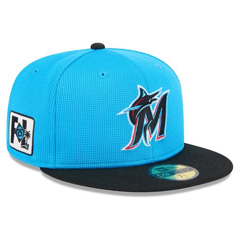 Men's Miami Marlins New Era Blue/Black 2025 Spring Training 59FIFTY