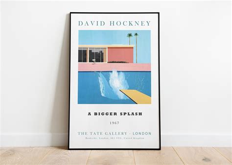 David Hockney A Bigger Splash Print David Hockney Poster A Etsy