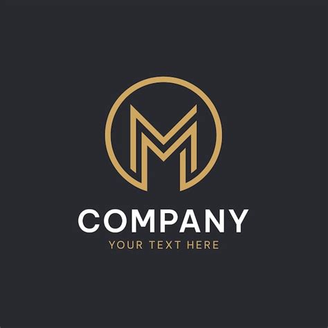 Premium Vector M Letter Gold Liner Logo Design