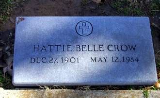 Hattie Belle Bartlett Crow Find A Grave Memorial