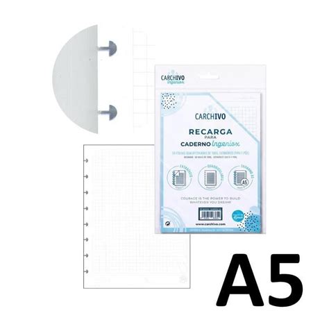 RECAMBIO HOJAS 5MM A5 INGENIOX EXTRAIBLES PACK 50