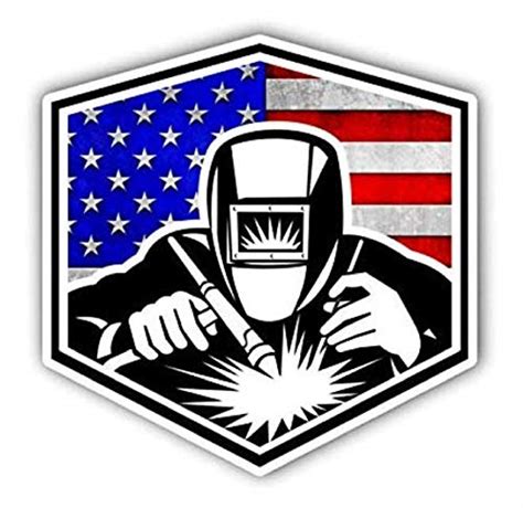 3pcs Cool Stickers American Welder Welding Welder Decal Hard Hat