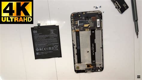 Xiaomi Redmi Note 5A Prime - замена батареи разборка / Battery ...