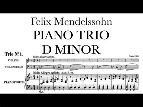 Mendelssohn Piano Trio No 1 In D Minor Op 49 1st Movement With