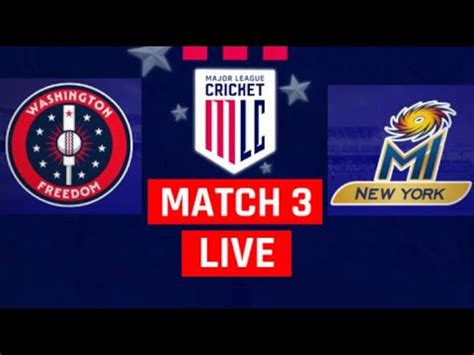 Major League Cricket Live Washington Freedom Vs MI New York Live WAF