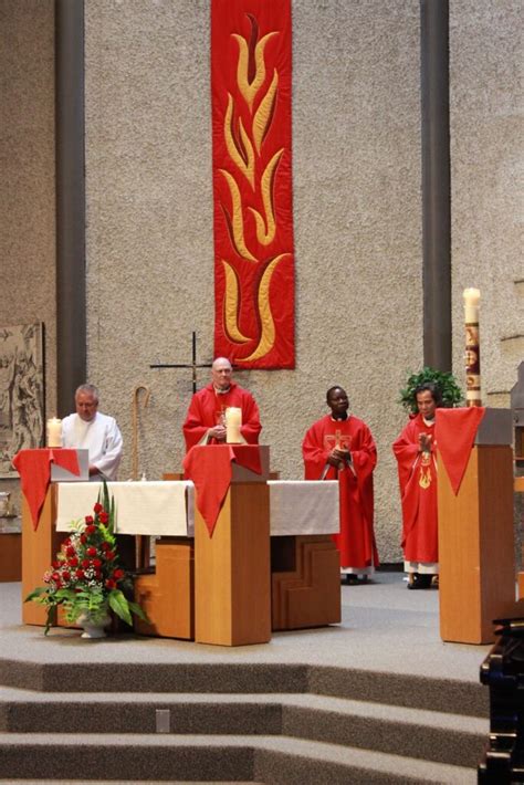 Pentecost Celebration Of Sacrament Of Confirmation At Holy