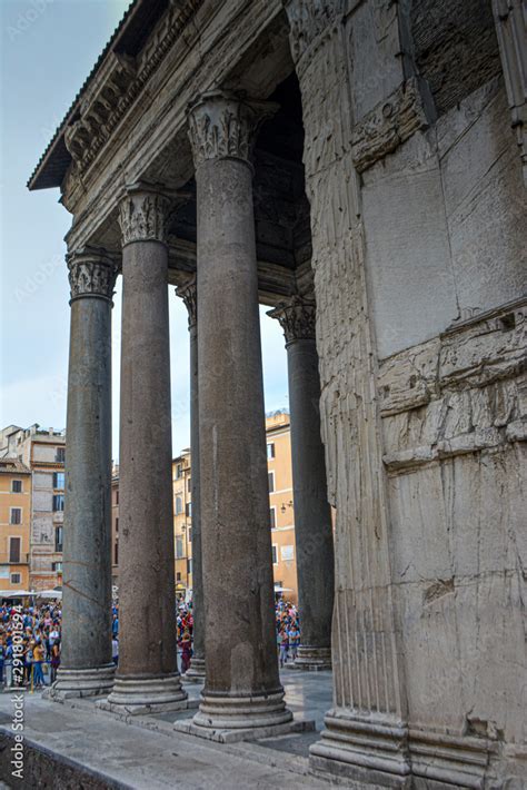 The Pantheon and the Fontana del Pantheon in Rome, Italy. The Pantheon's dome is still the world ...