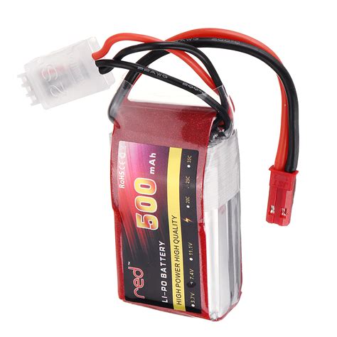 Red V Mah Mah S C Jst Plug Lipo Battery Rc Car Models Spare