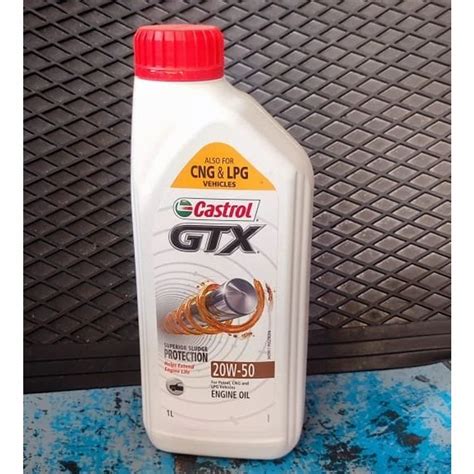 Castrol GTX 20W50 Engine Oil Unit Pack Size Bottle Of 1 Litre At