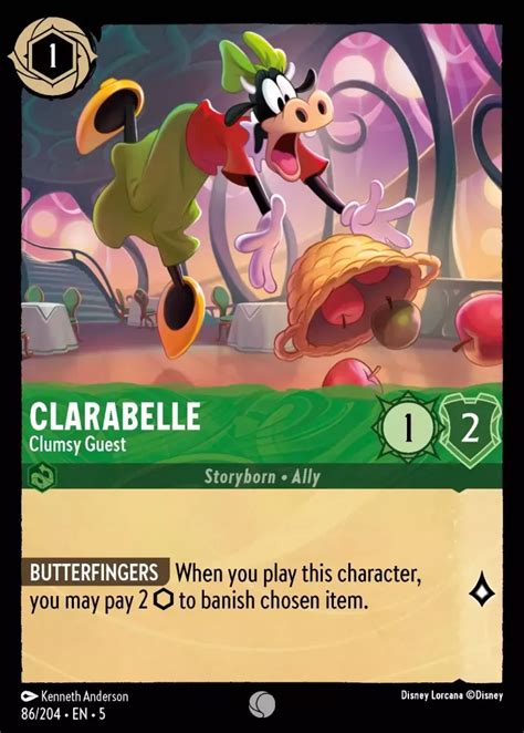 Clarabelle Clumsy Guest Lorcana Card Lorcanagg