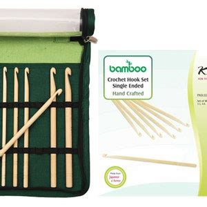 Knitpro Afghan Tunisian Crochet Hook Set Bamboo Bamboo Crochet Etsy