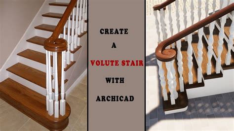 Model A Volute With Archicad S Railing Tool Model A Volute Stair With