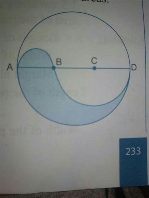 ABCD Is A Diameter Of A Circle Of Radius 6 CM The Length Ab BC And CD