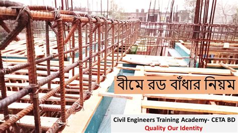 Beam Reinforcement Details Beam Rod Binding in Bangla বম রড