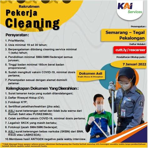 Lowongan Kerja Cleaning Service Di Pt Reska Multi Usaha Kai Services