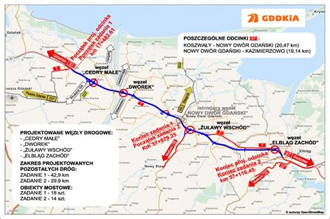 Mapa Przebiegu Drogi Ekspresowej S Na Trasie Gda Sk Elbl G Mapy I