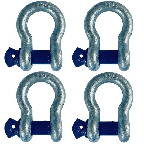 4x Lifting Shackle Wll 6 5 Ton Galvanised Screw Pin Bow Shackle Tested