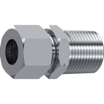 22L Compression To 3 4 NPT Male Stud Coupling Stainless Steel AISI