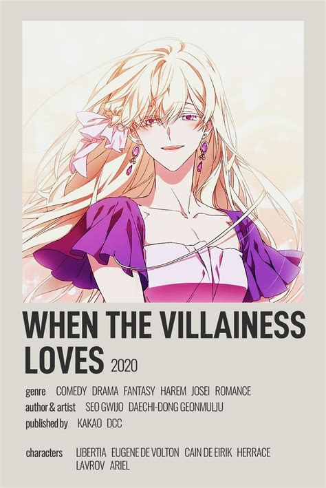 When the Villainess Loves Minimalist Poster | Manga books, Manga