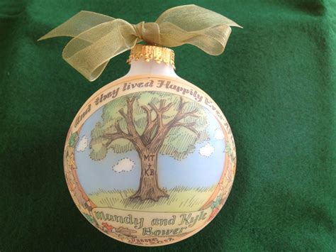 Beautiful Oak Tree Wedding Personalized Ornament Personalized