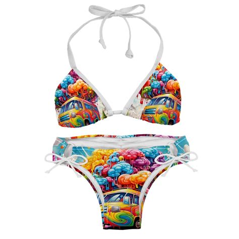 Mind Car Swimwear Bikini Set With Detachable Sponge Adjustable Strap